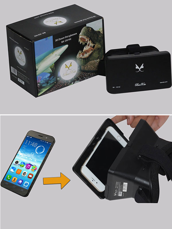 BX-ZG102- Biến điện thoại thành rạp phim 3D, màn ảnh rộng 200 inch
